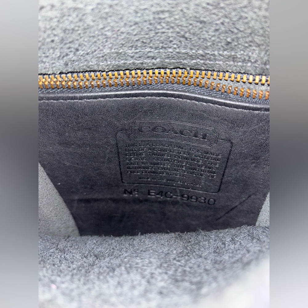 Vintage COACH Murphy Station Bag 9930 Classic black Leather Purse - Picture 8 of 9